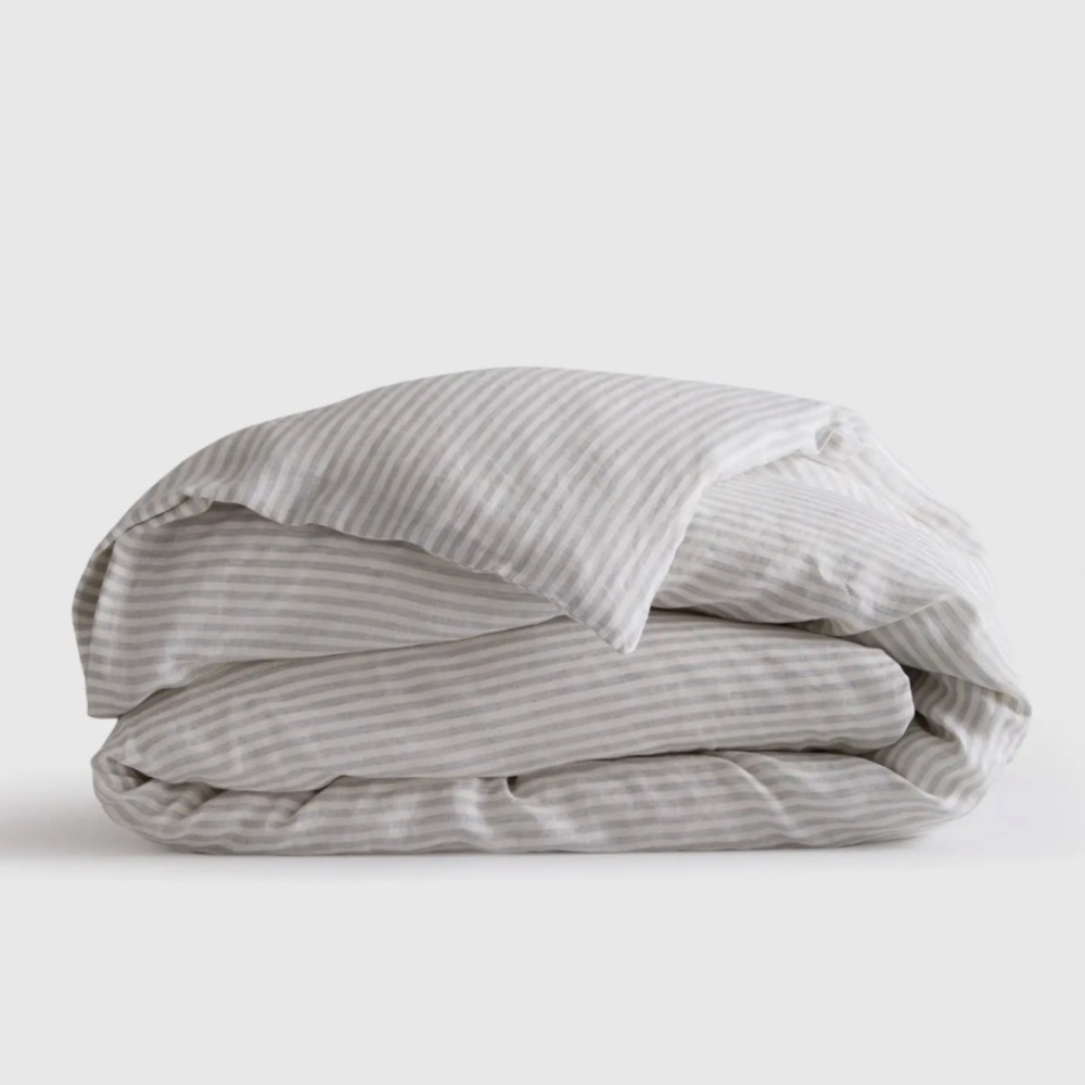 Full/Queen Quince European Linen Duvet Cover NWT.